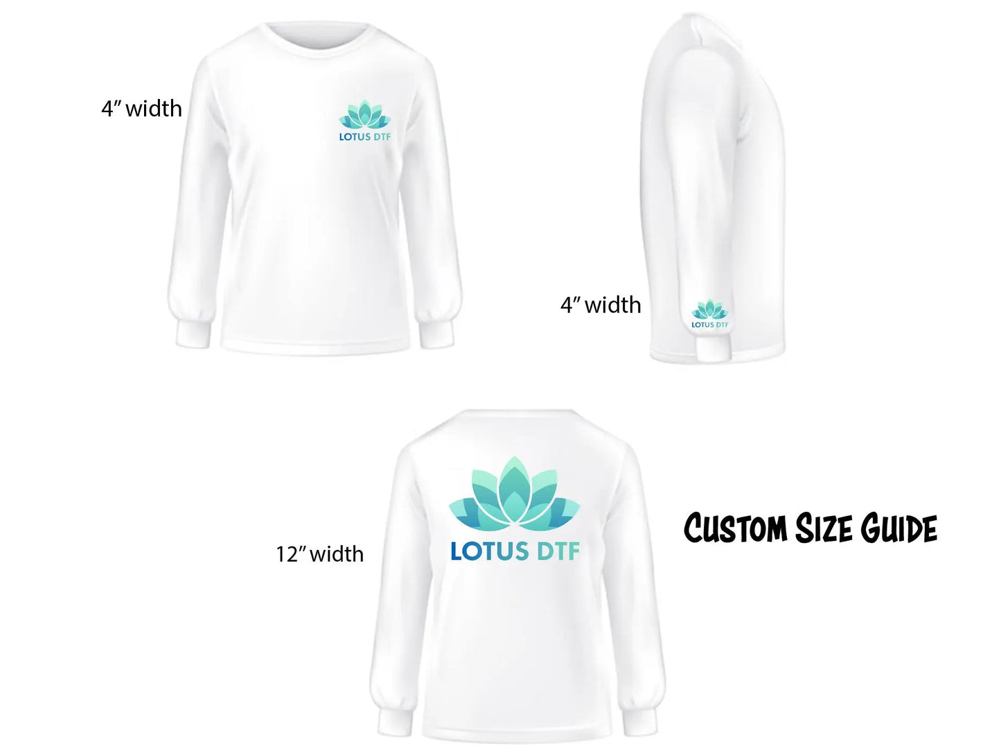 DTF Transfers By Size Lotus DTF