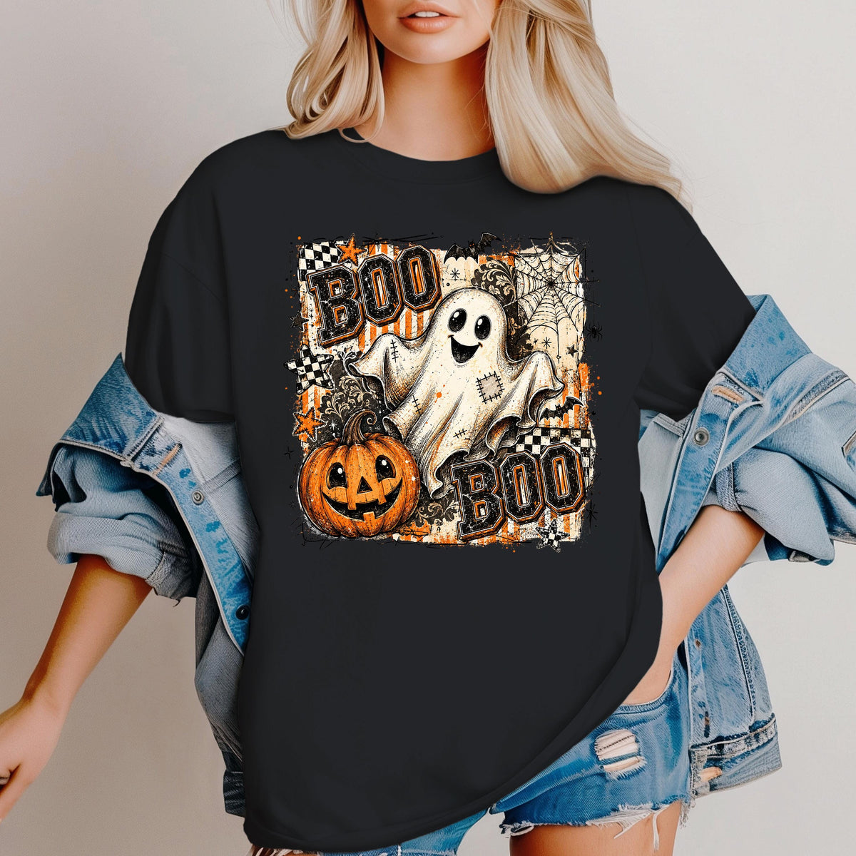 Cute Vintage Halloween Boo Ghost DTF Transfer