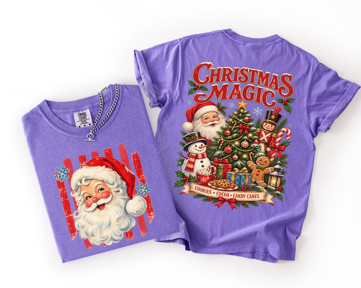 Vintage Santa Christmas DTF Transfer – Christmas Magic Ready to Press