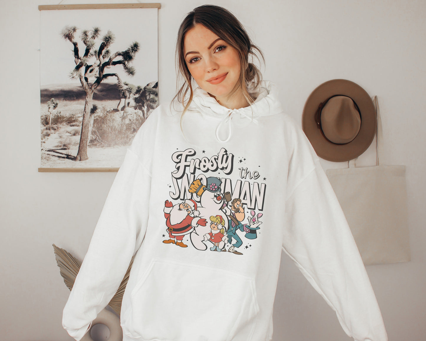 Vintage Frosty The Snowman Christmas Gildan Hoodie
