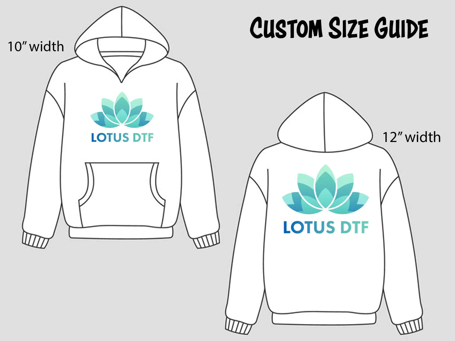 DTF Transfers By Size Lotus DTF