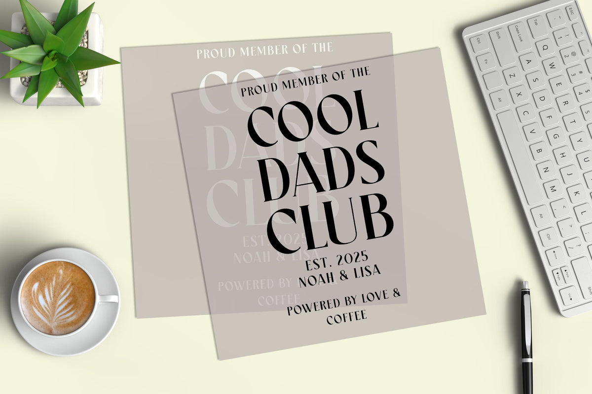 Cool Dads Club DTF Transfer – Personalized Dad Transfer
