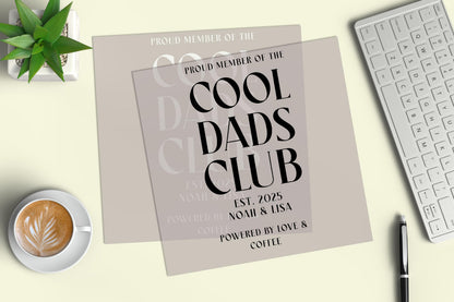 Cool Dads Club DTF Transfer – Personalized Dad Transfer