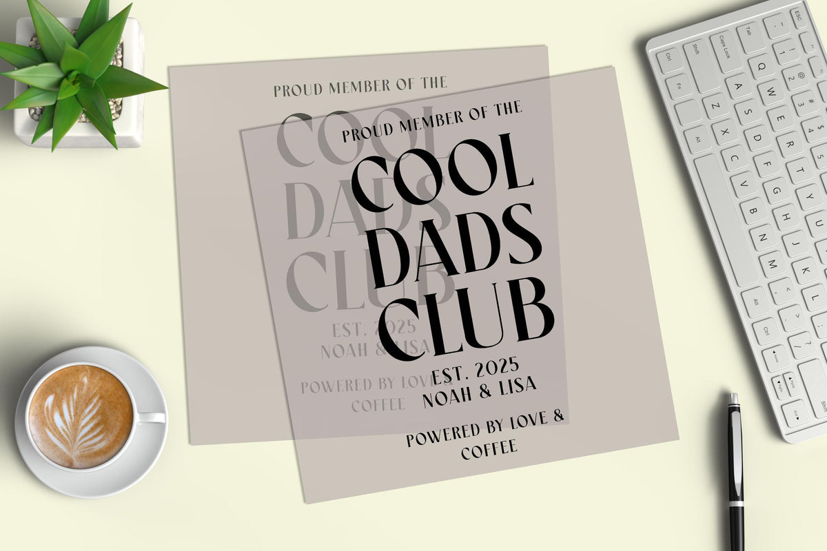 Cool Dads Club DTF Transfer – Personalized Dad Transfer