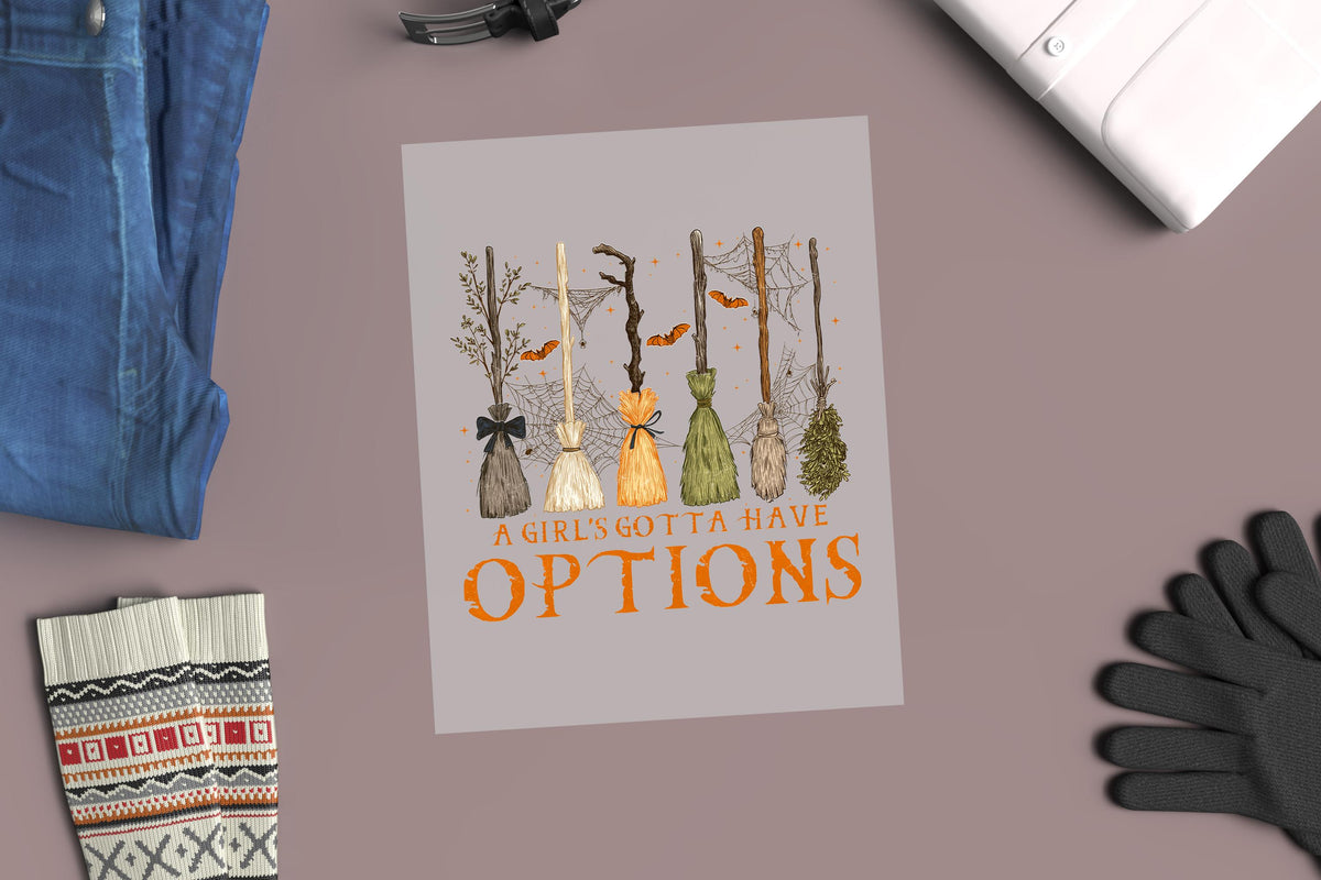 Witch Brooms DTF Transfer