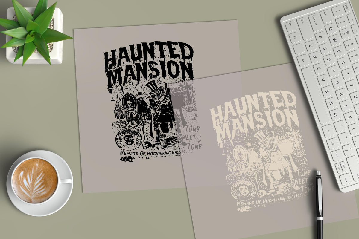 Retro The Haunted Mansion DTF Transfers