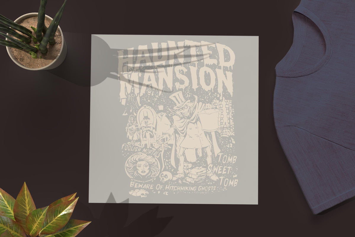 Retro The Haunted Mansion DTF Transfers