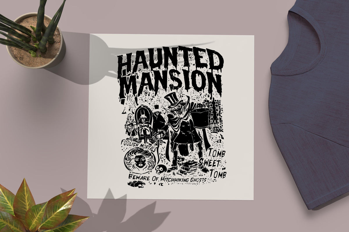 Retro The Haunted Mansion DTF Transfers