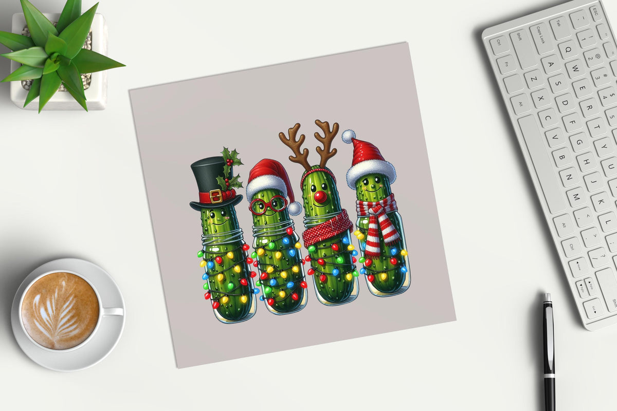 Funny Christmas Pickle DTF Transfer Ready To Press