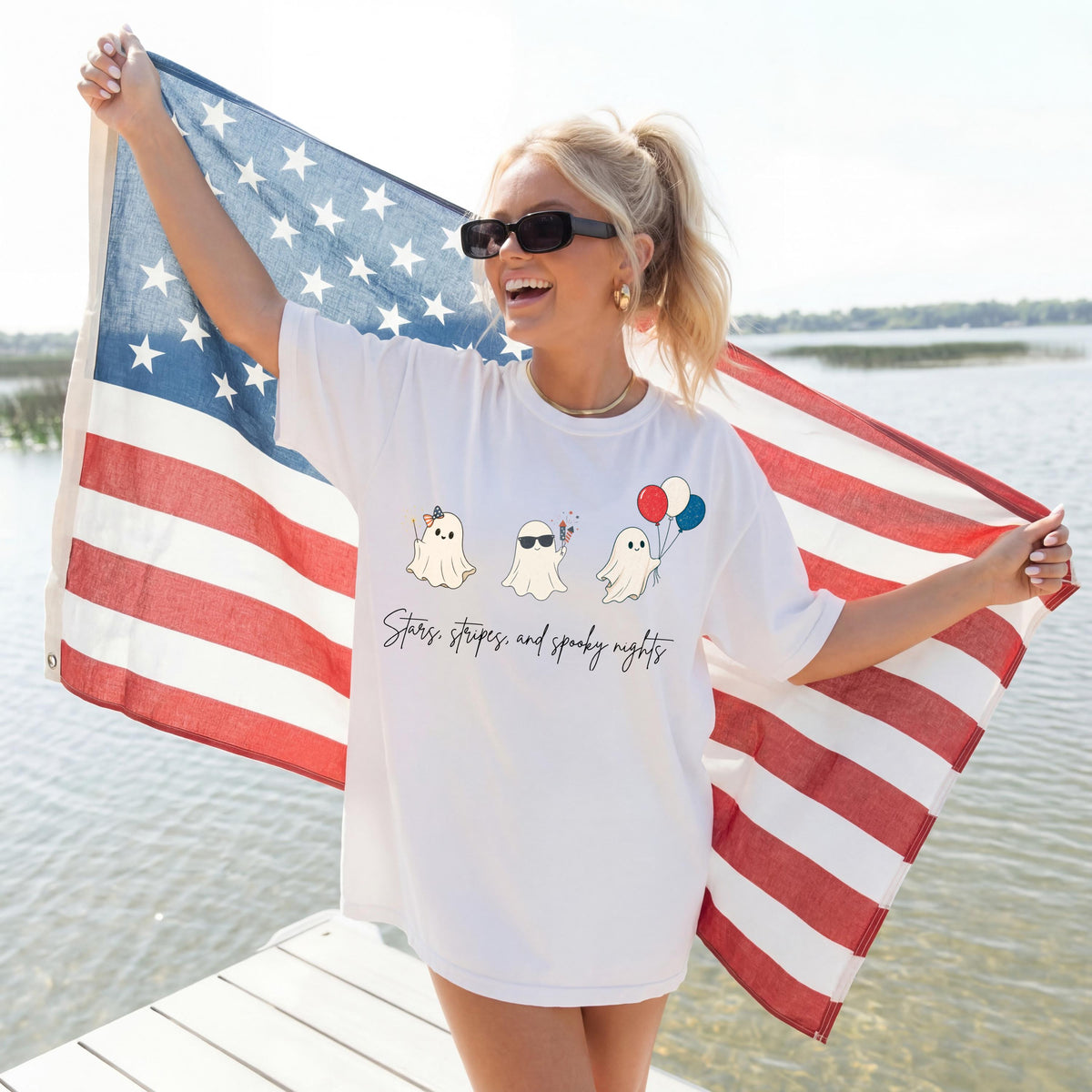 Patriotic Ghost DTF Transfer