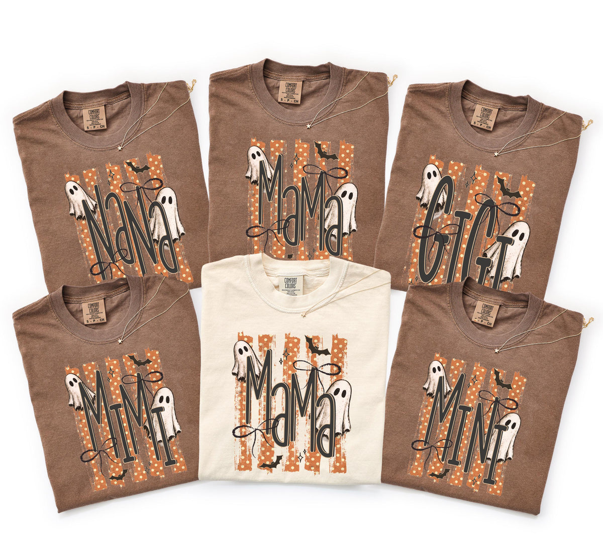 Custom Halloween Mama DTF Transfer – Personalized Mimi Nana Gigi Ghost Heat Transfer