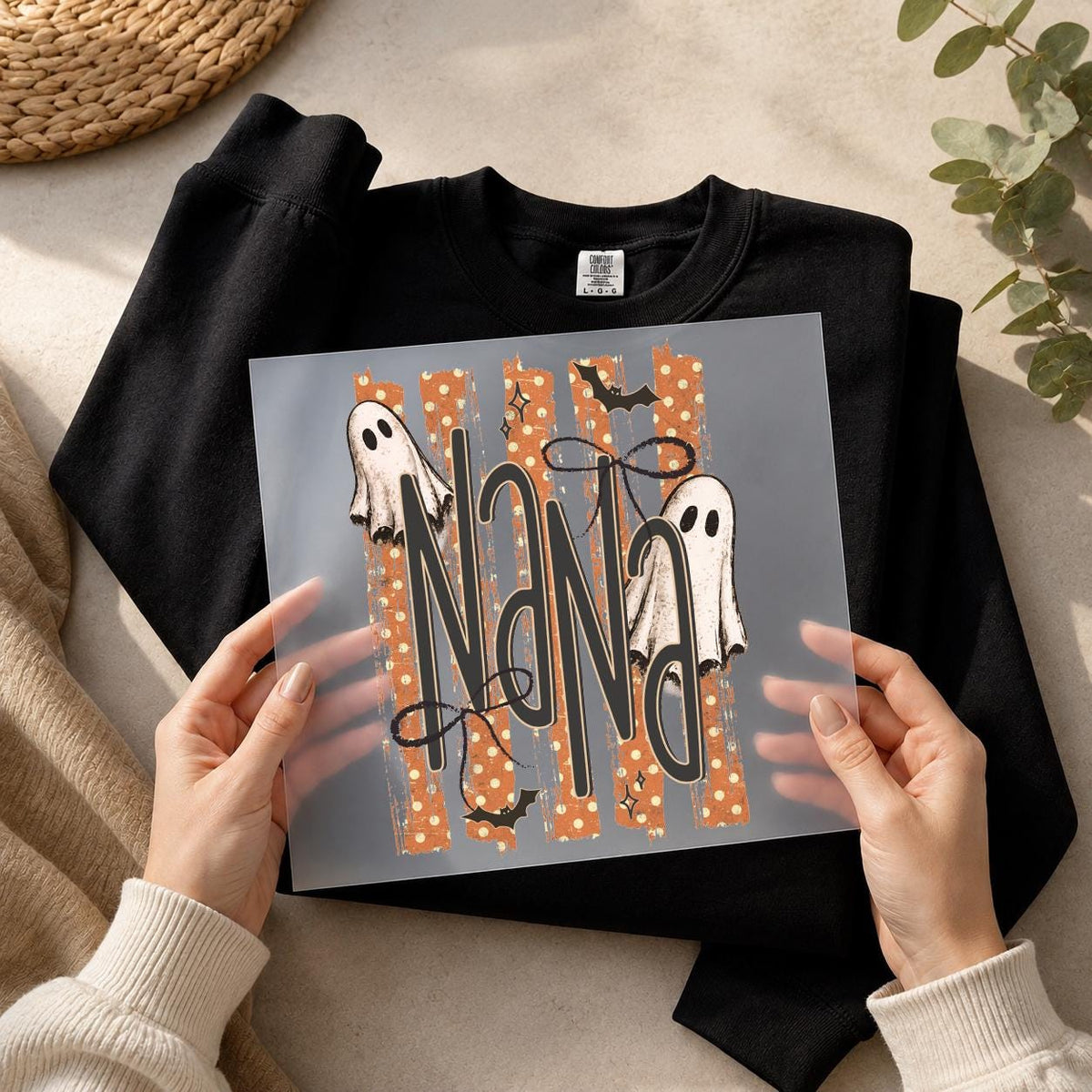 Custom Halloween Mama DTF Transfer – Personalized Mimi Nana Gigi Ghost Heat Transfer