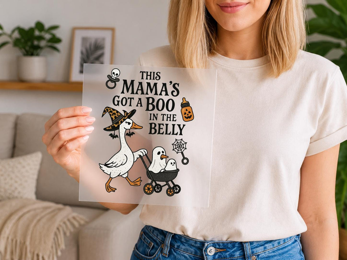 Halloween Pregnancy Announcement DTF Transfer