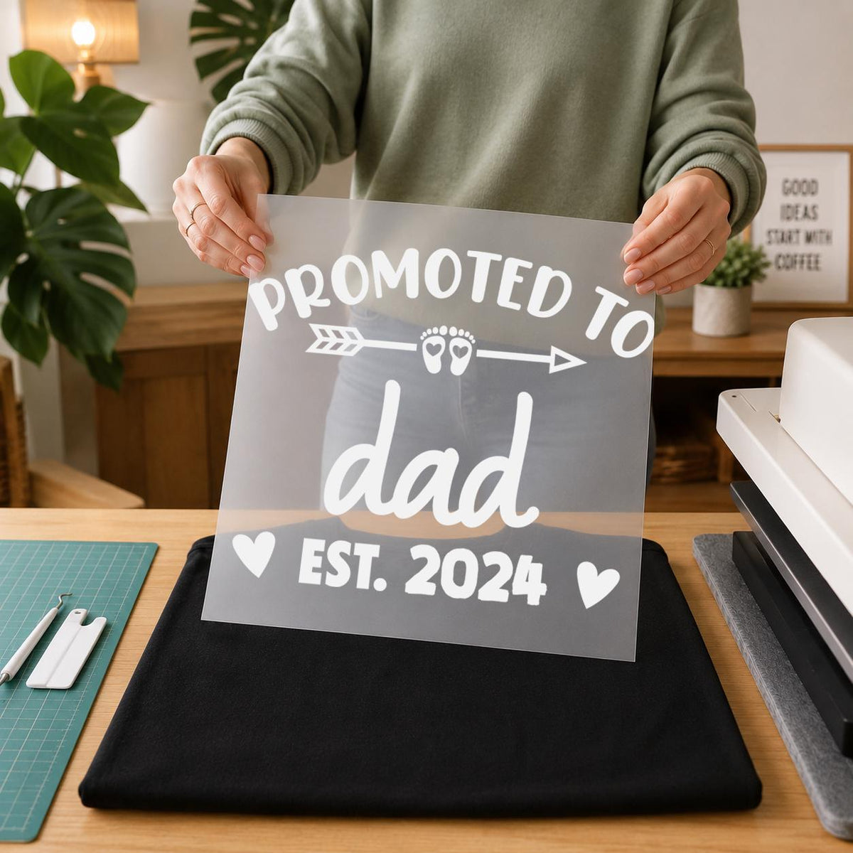 Promoted To Mom Dad DTF Transfer