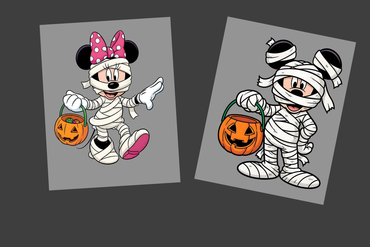 Mickey & Minnie Halloween DTF Transfer