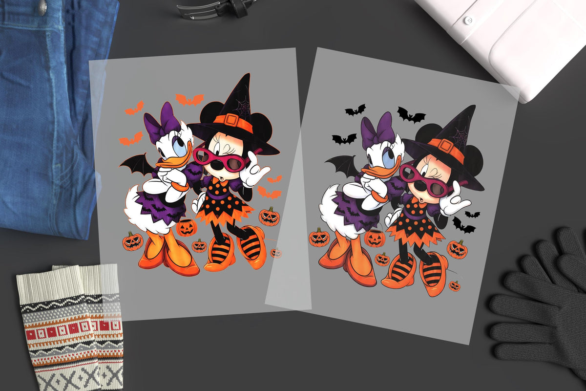 Retro Minnie Daisy Halloween DTF Transfer