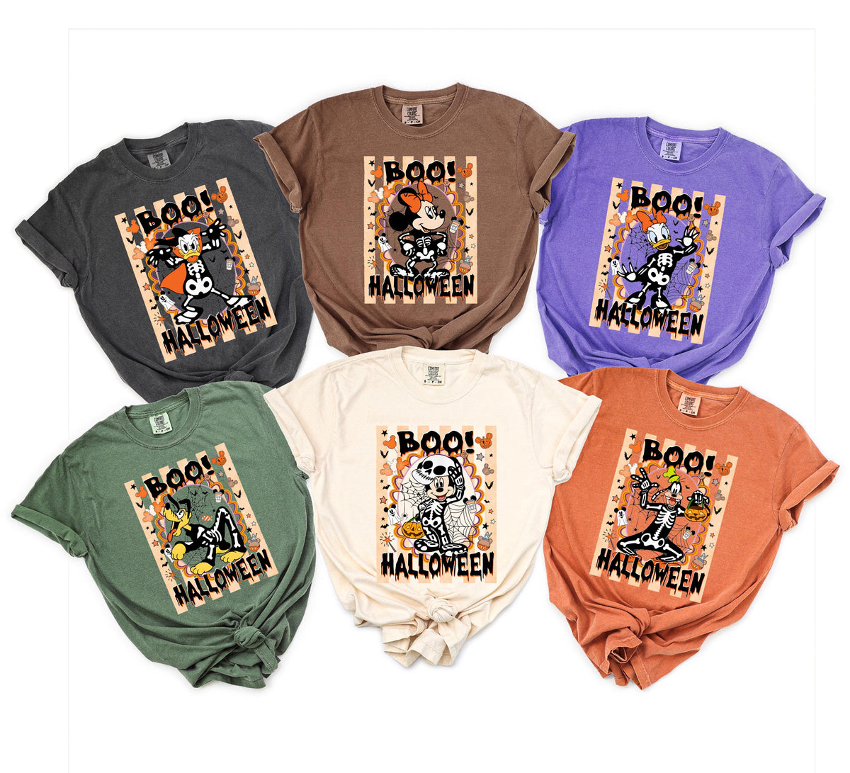 Custom Mickey and Friends Halloween DTF Transfer – Disney Halloween Skeleton Costume Shirt Design