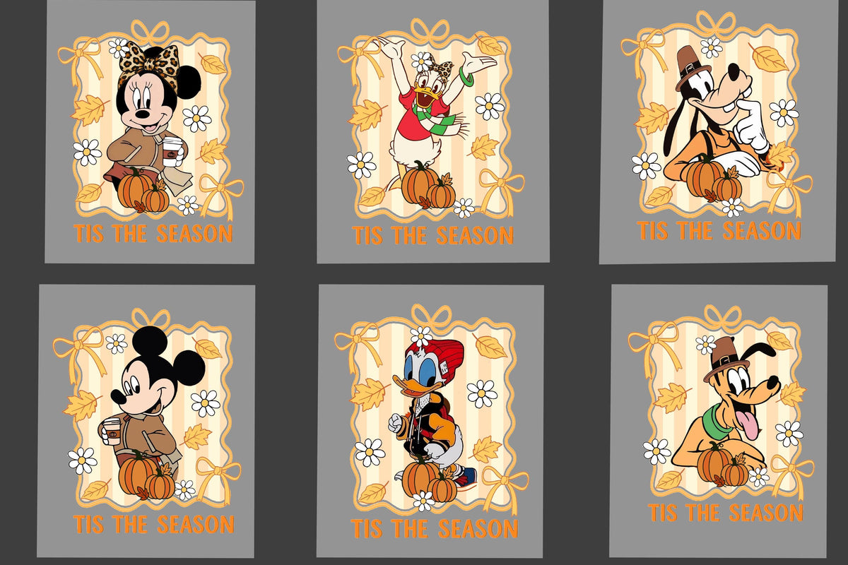 Custom Disney Mickey and Friends  Autumn DTF Transfer