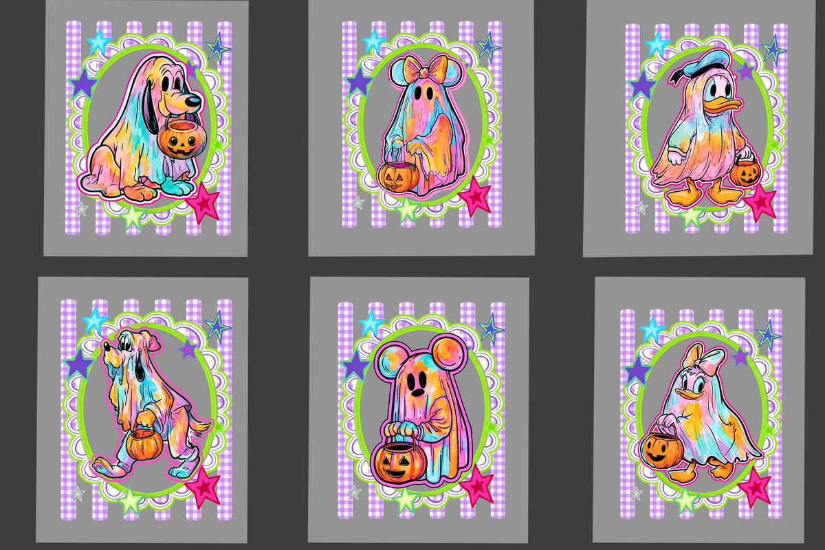 Custom Mickey and Friends Halloween DTF Transfer – Cute Disney Ghost Trick or Treat Shirt
