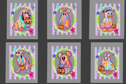 Custom Mickey and Friends Halloween DTF Transfer – Cute Disney Ghost Trick or Treat Shirt
