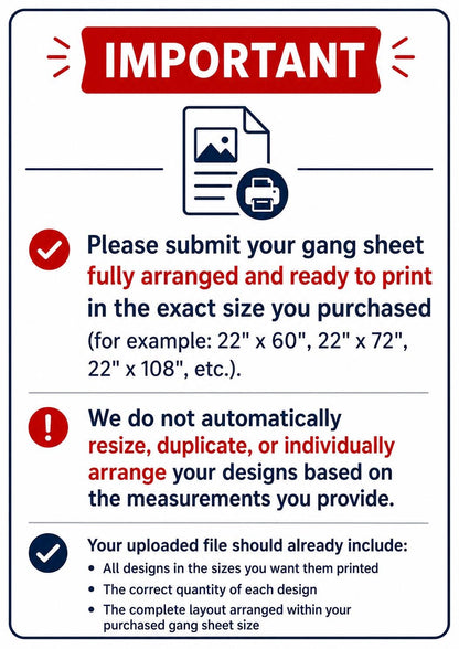 Custom DTF Gang Sheet Transfer – Upload Your Design