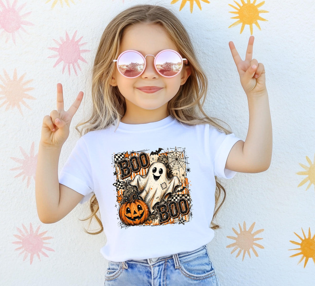 Cute Vintage Halloween Boo Ghost DTF Transfer