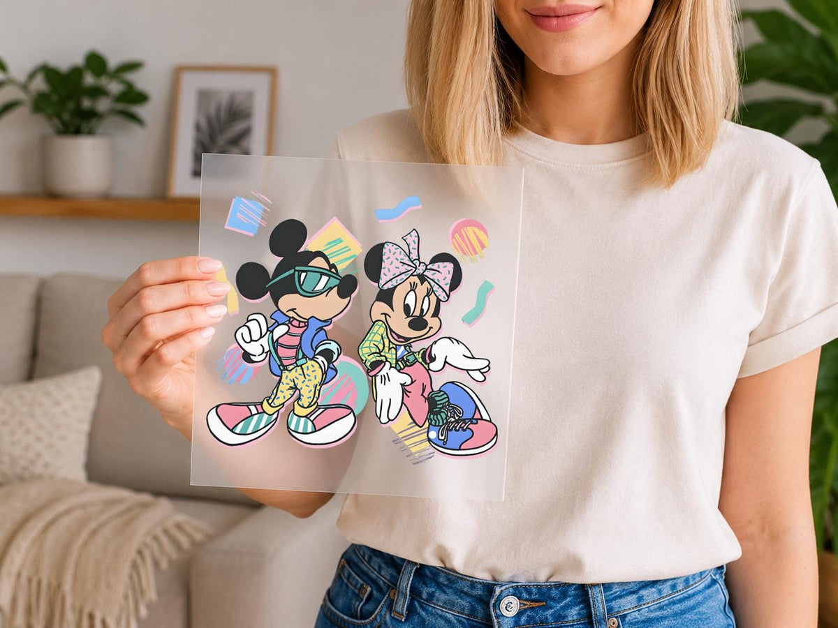 Disney Mickey and Minnie Retro DTF Transfer