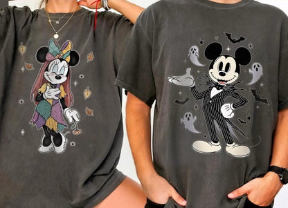 Mickey and Minnie Halloween Couple DTF Transfer