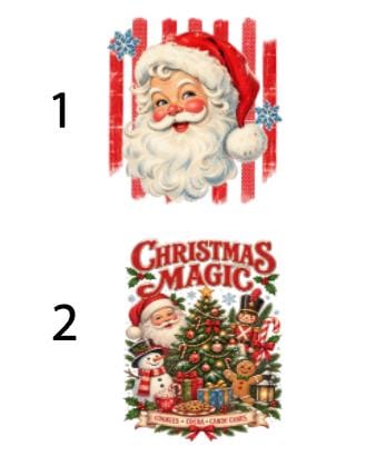 Vintage Santa Christmas DTF Transfer – Christmas Magic Ready to Press