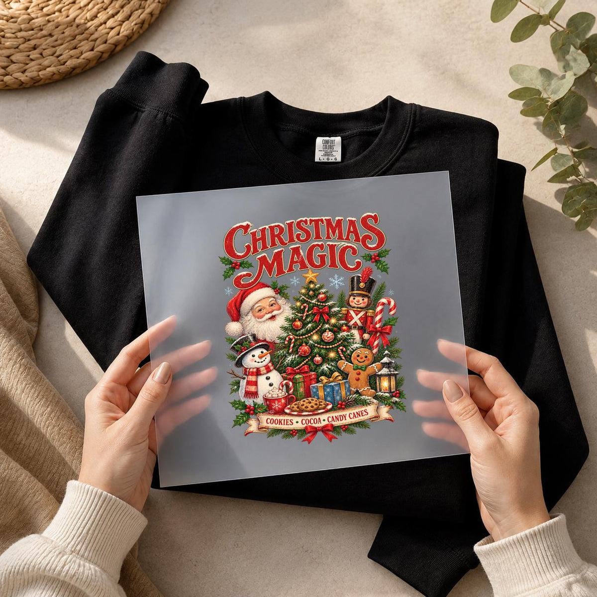 Vintage Santa Christmas DTF Transfer – Christmas Magic Ready to Press