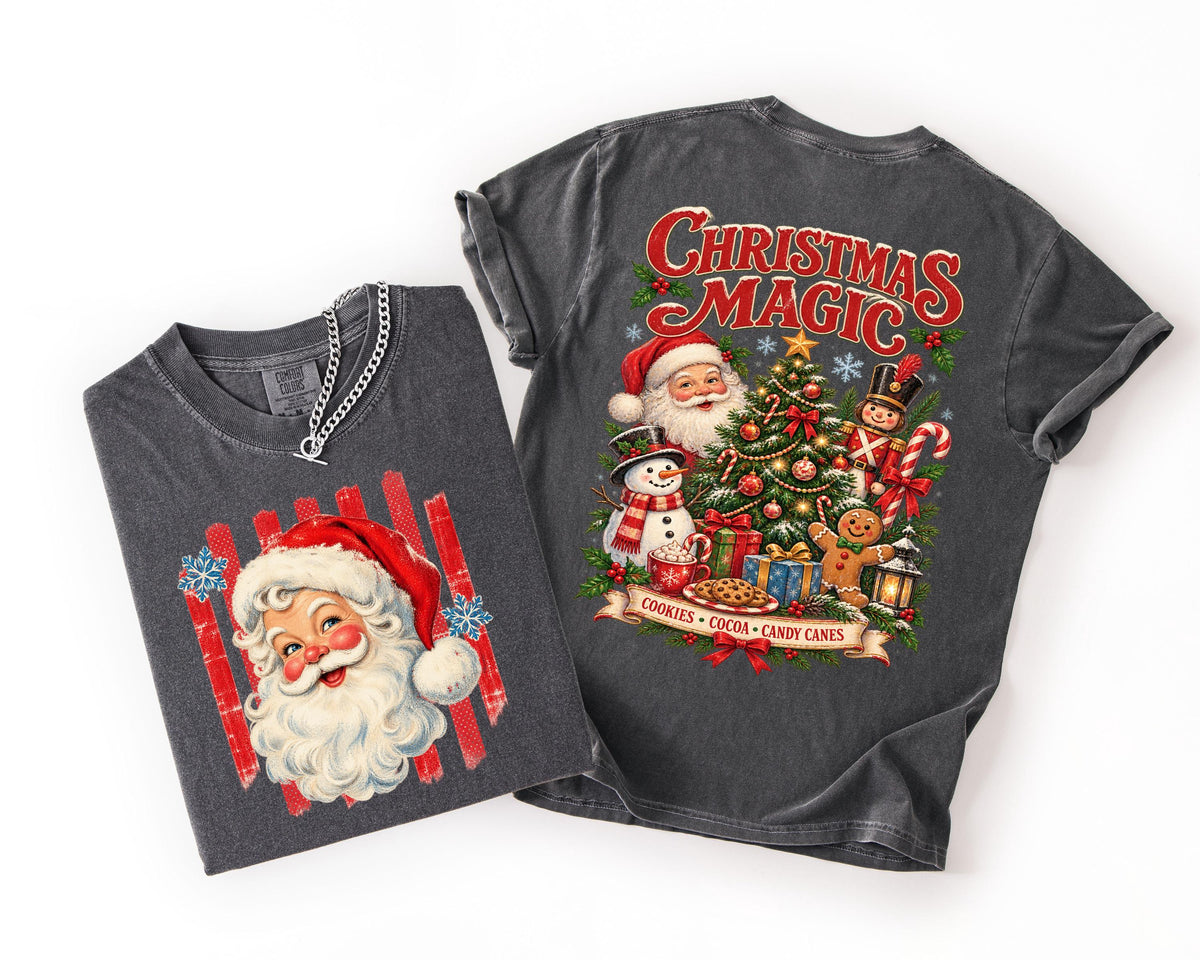 Vintage Santa Christmas DTF Transfer – Christmas Magic Ready to Press