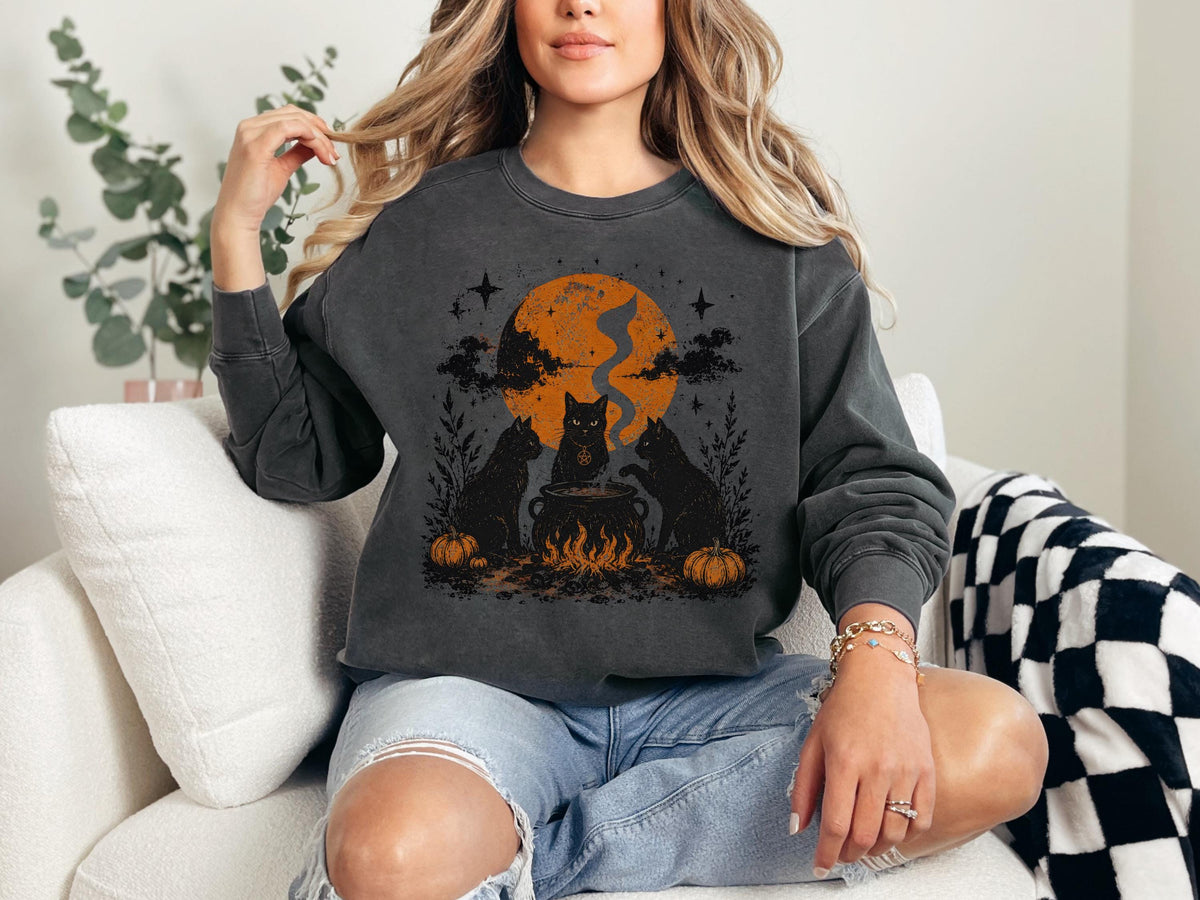 Black Cat Witch DTF Transfer
