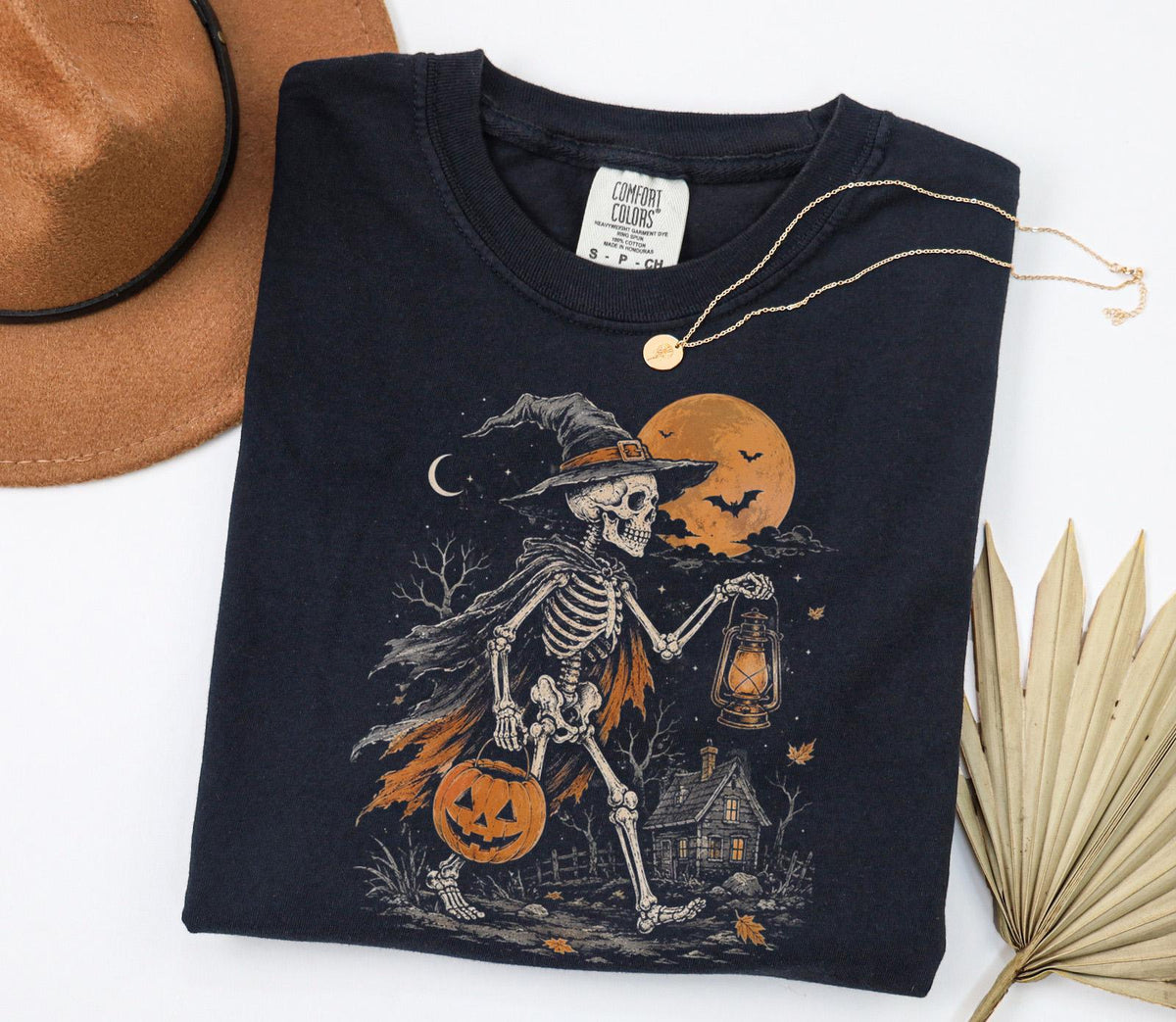 Witch Skeleton Halloween DTF Transfer