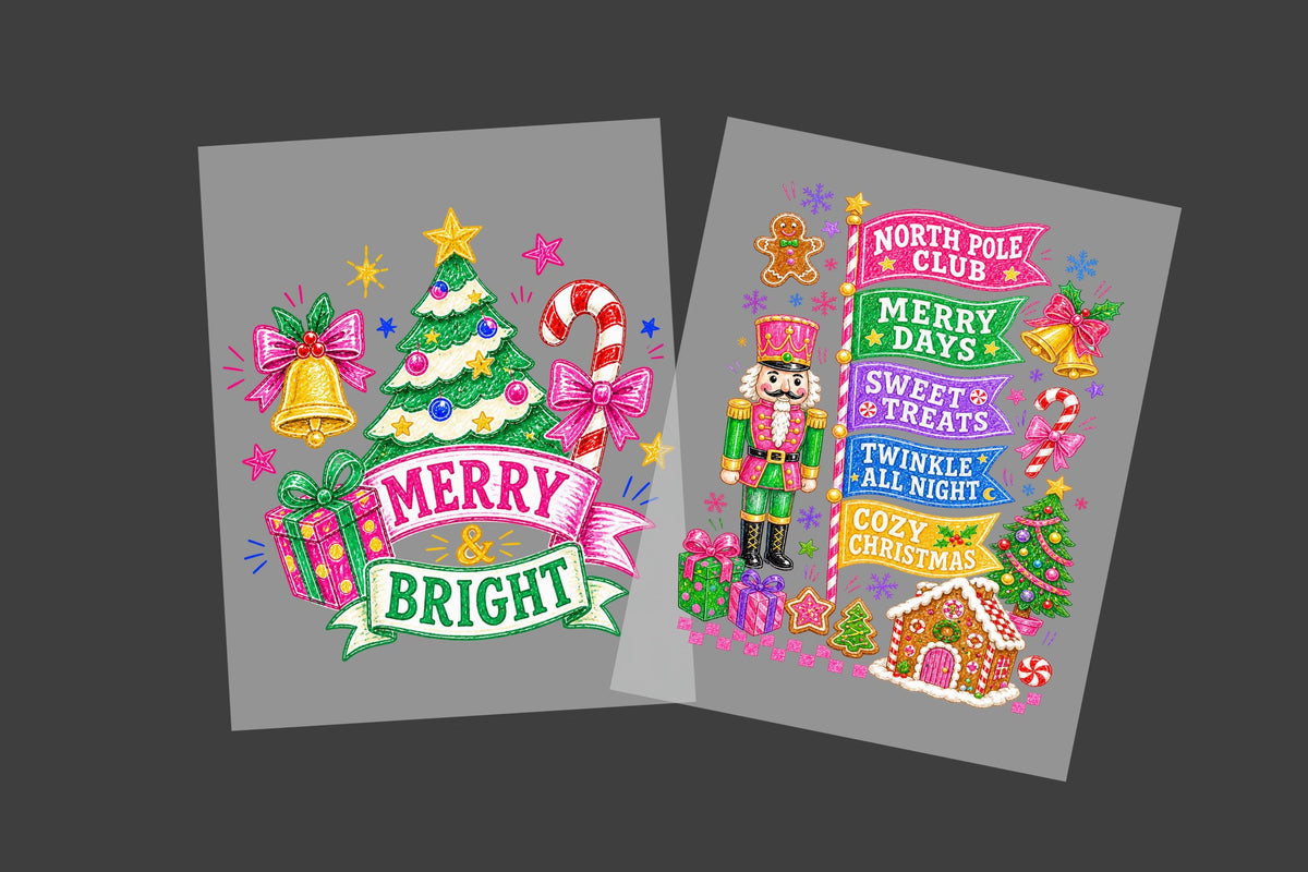 Merry & Bright DTF Transfer