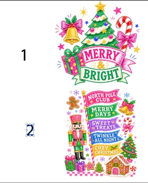 Merry & Bright DTF Transfer