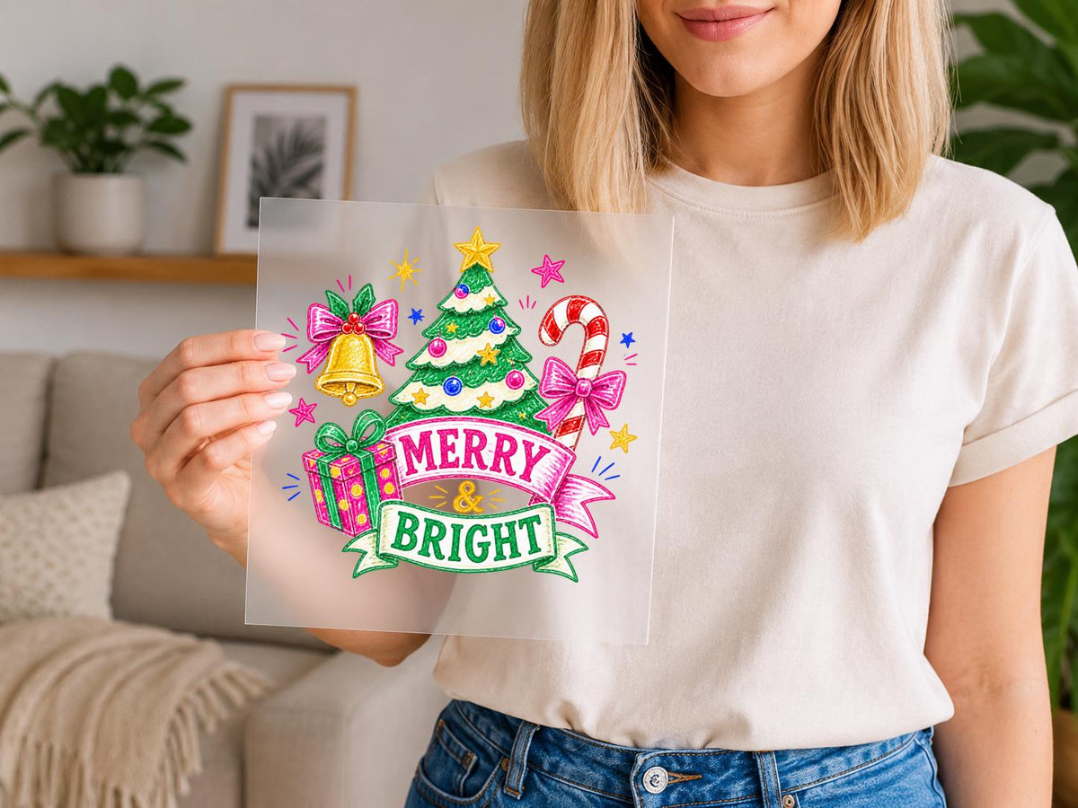 Merry & Bright DTF Transfer