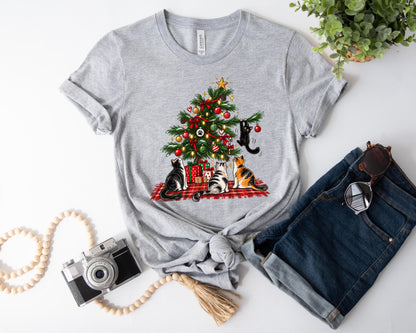 Cat Christmas Tree DTF Transfer