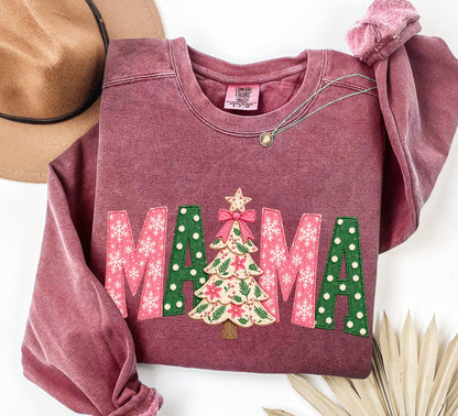 Mama Christmas Tree DTF Transfer