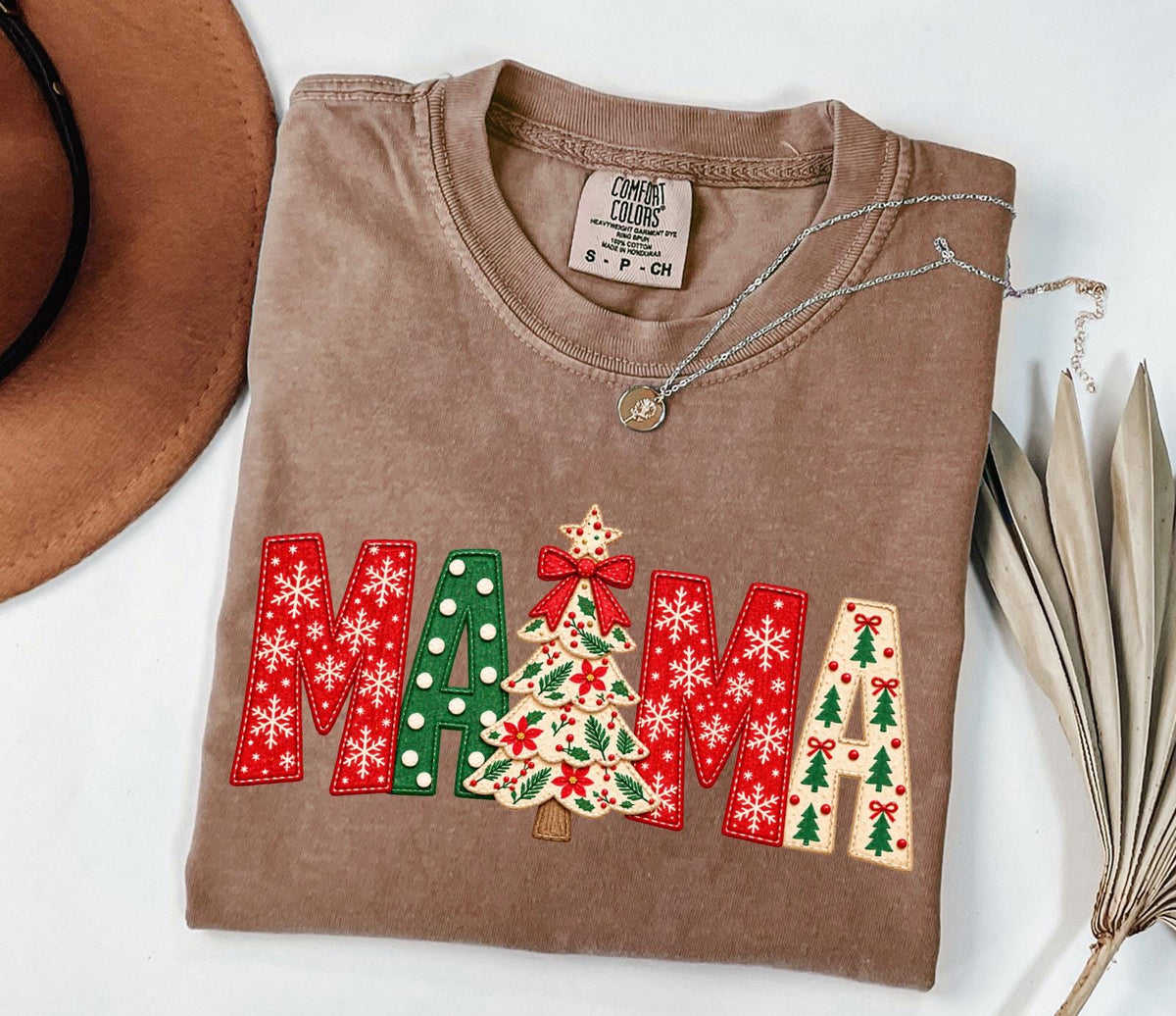 Mama Christmas Tree DTF Transfer