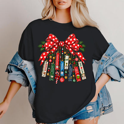 Christmas Movie Bow DTF Transfer