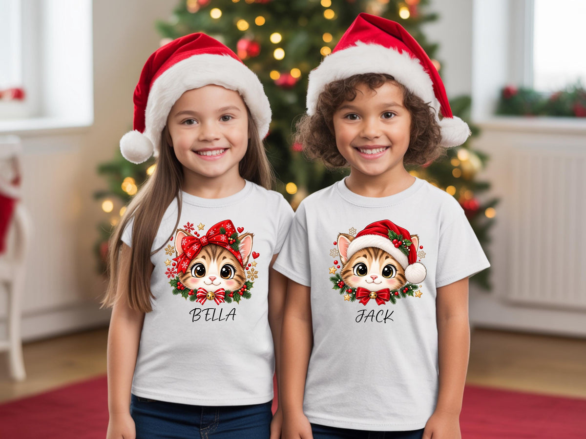 Custom Christmas Cat DTF Transfer