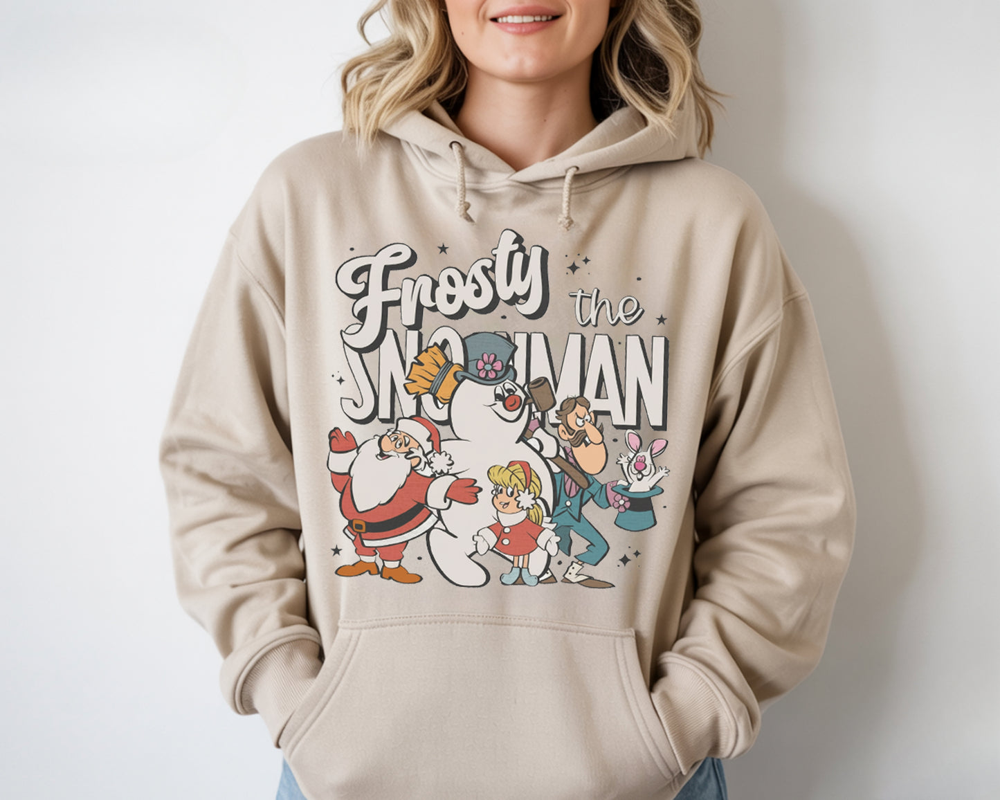 Vintage Frosty The Snowman Christmas Gildan Hoodie